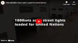 1000 Sets of Solar Street Lights Loaded for United Nations