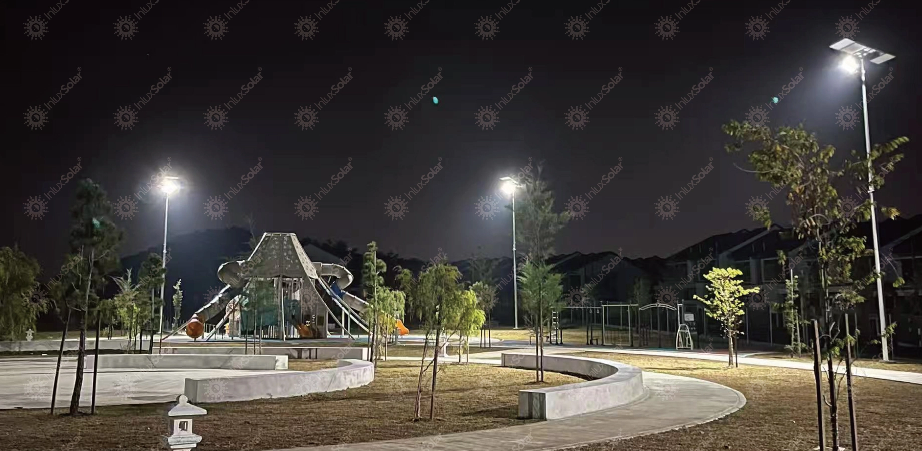 Lighting Up Government Park With Solar Flood Light