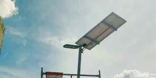 Solar Street Lights in the Parking Lot