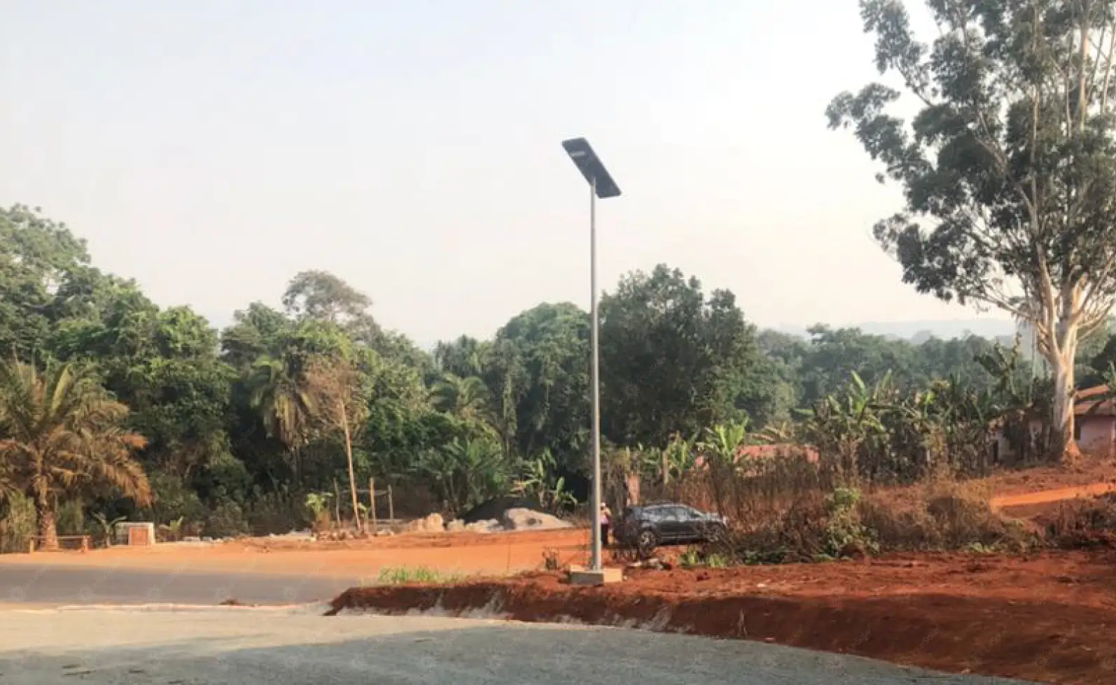 Solar Lights installed on Countryside Road in Cameroon_2